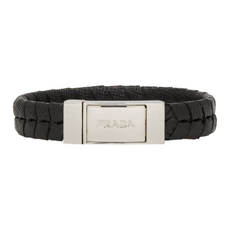 prada leather and elastic bracelet|buy prada bracero.